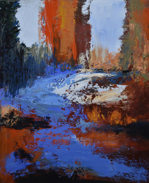 Patricia Falck, Bedford Trail, Oil on Panel,24X20
