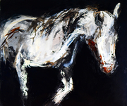 Patricia Falck, Warrior, Oil on Panel, 28X32 in