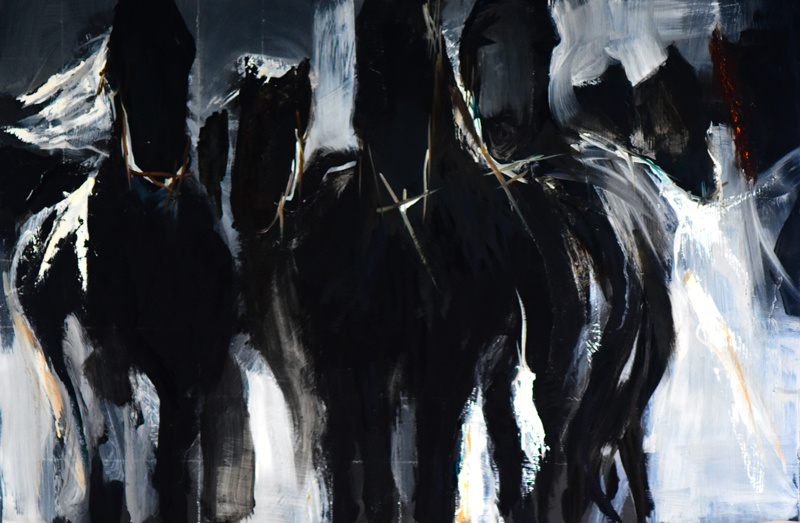 Patricia Falck, Wild Run, Oil on Panel