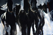 Patricia Falck, Wild Run, Oil on Panel