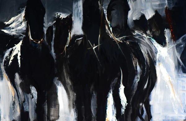 Patricia Falck, Wild Run, Oil on Panel