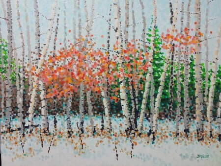 Jim Pescott, Trees By A Winter Road